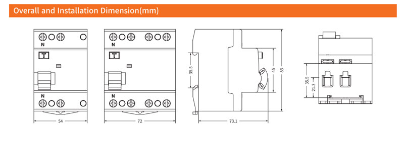 EKL6-100B 10kA Type B EV RCCB